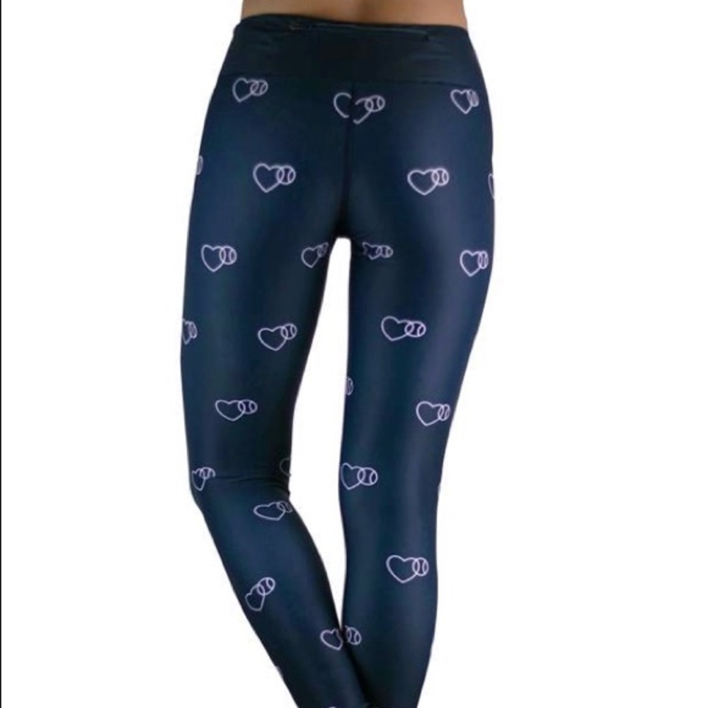 NWOT Love Baseball Monogram Leggings
